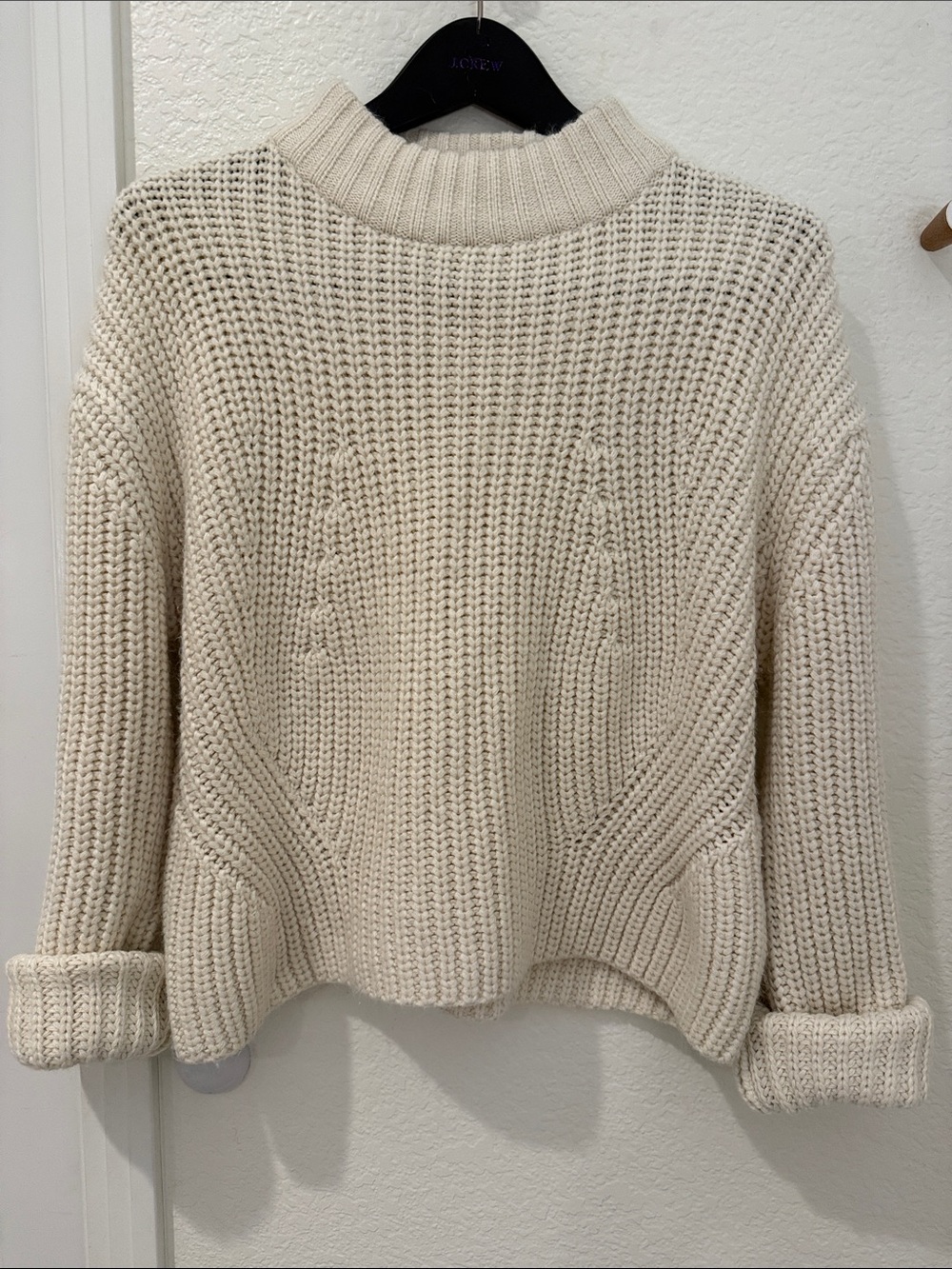 Heart and Soul Cream Cable Turtleneck Sweater